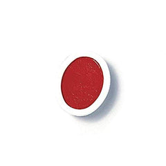 Prang refill oval red for semi-moist watercolors, snaps into palettes for vibrant, wax-free color.
