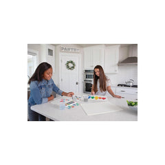 Prang Washable Semi-Moist set with brush; ready for quick art sessions.