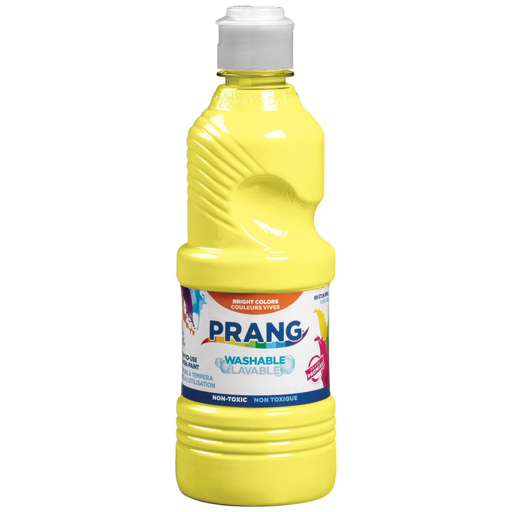 Prang Washable Tempera Yellow 16oz – bold color for classroom posters.