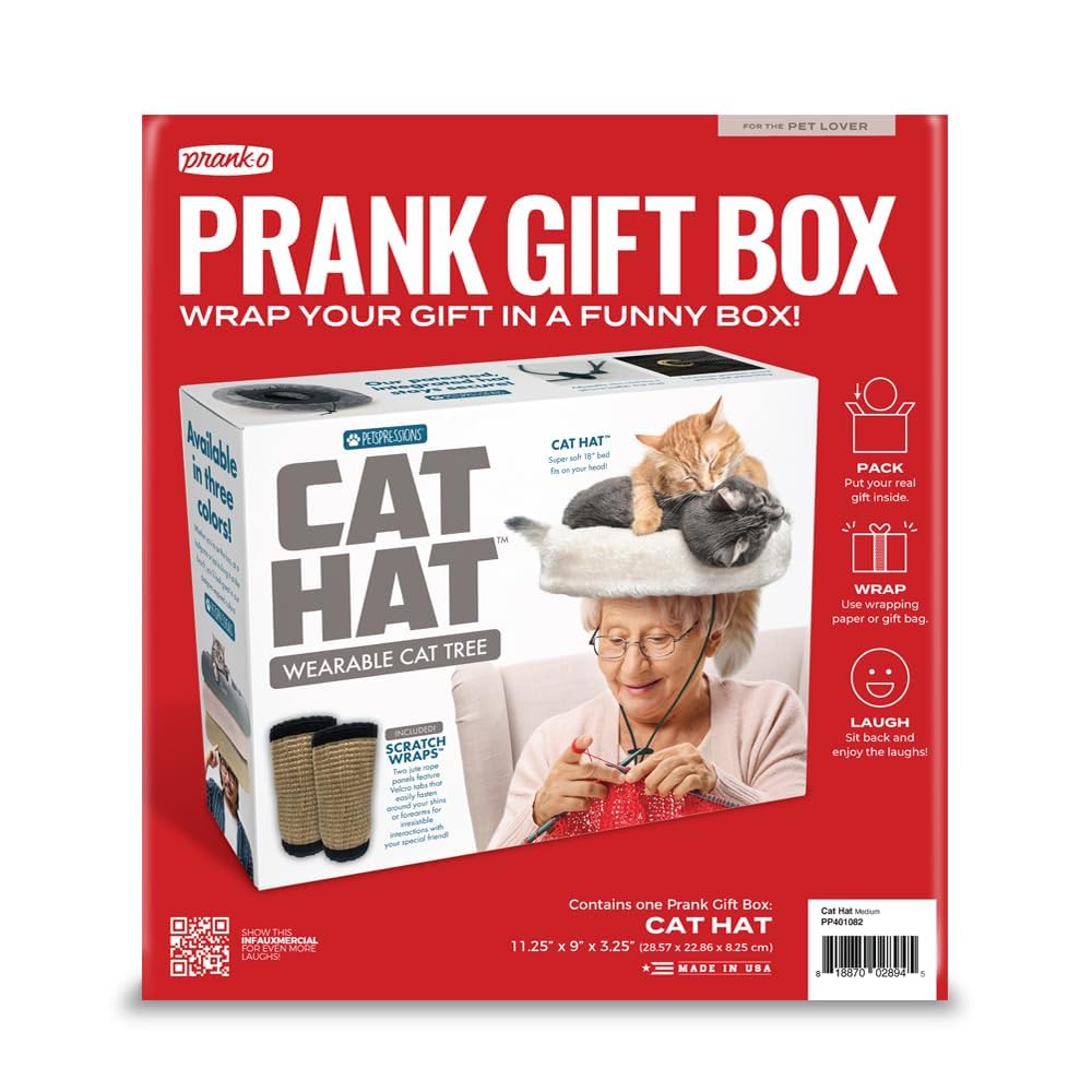 Prank Pack Cat Hat Box compares to ordinary boxes, boosting surprise factor