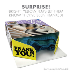 Prank-O Crib Dribbler packaging detail, showcasing sturdy cardboard and vivid parody artwork