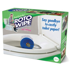 Prank Pack Roto Wipe box front shows the gag setup for white elephant gifting.