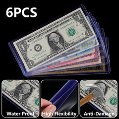 Prasacco bill protector sleeve for currency storage guards from dust while staying rigid
