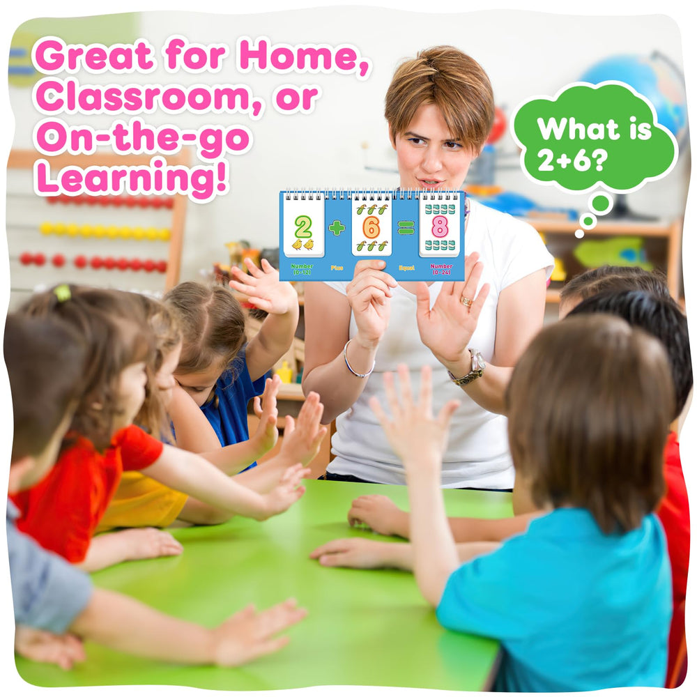 PraxiKidy addition flashcards show 0-12 range to build fluency