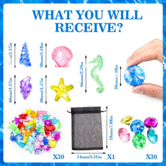 Prehalpty Diving Gems sea creatures show bright colors for treasure-hunt play