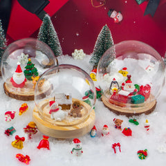 Prehalpty polar bear miniature figurine for cozy winter displays.