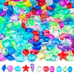 Prehalpty ocean treasure gems gleaming for interactive sensory play.