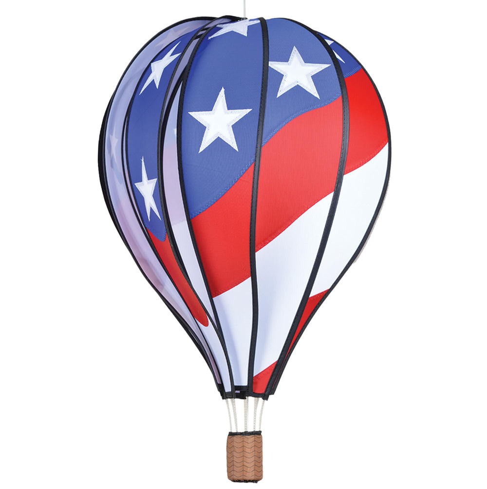 Premier Kites hot air balloon spinner 22-inch in motion adds color to your yard.
