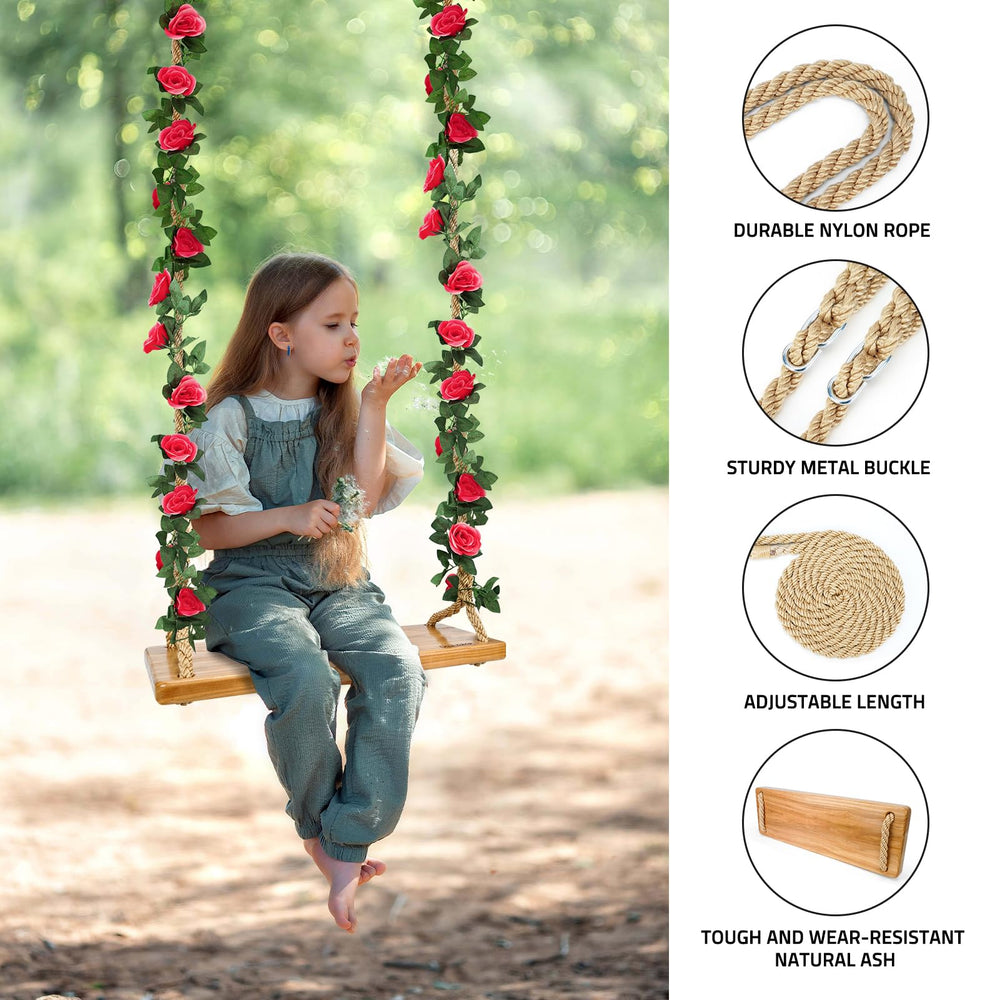 Premkid rose garland decor adding colorful charm for indoor or outdoor scenes.