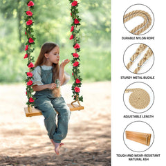 Premkid rose garland decor adding colorful charm for indoor or outdoor scenes.