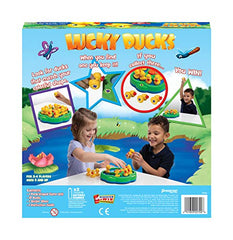 Pressman Lucky Ducks with twelve ducks ready for color and shape matching
