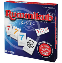 Pressman Rummikub game night setup inviting quick, engaging fun