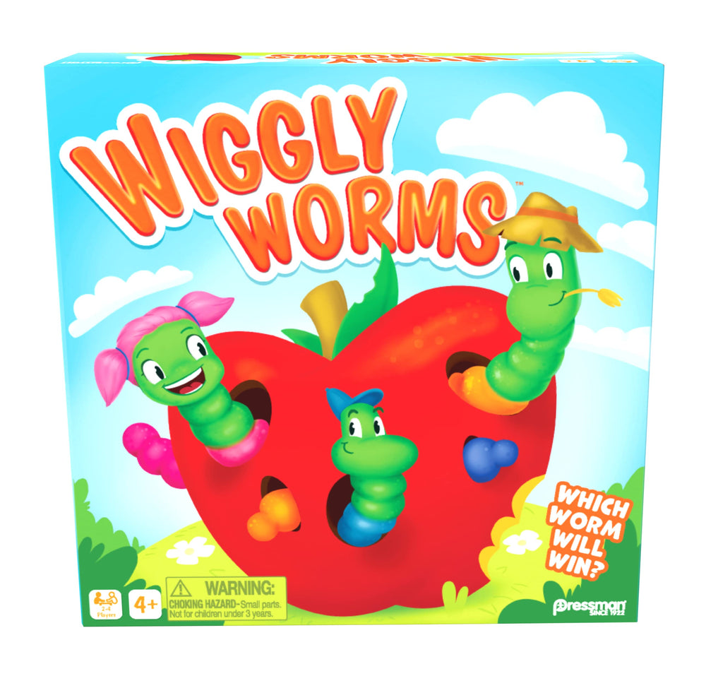 Pressman Wiggly Worms game: popping worms boost color recognition and fine motor skills