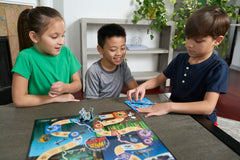 Pressman Wild Kratts Creature Power Suits cards spread during game play for strategic collection.