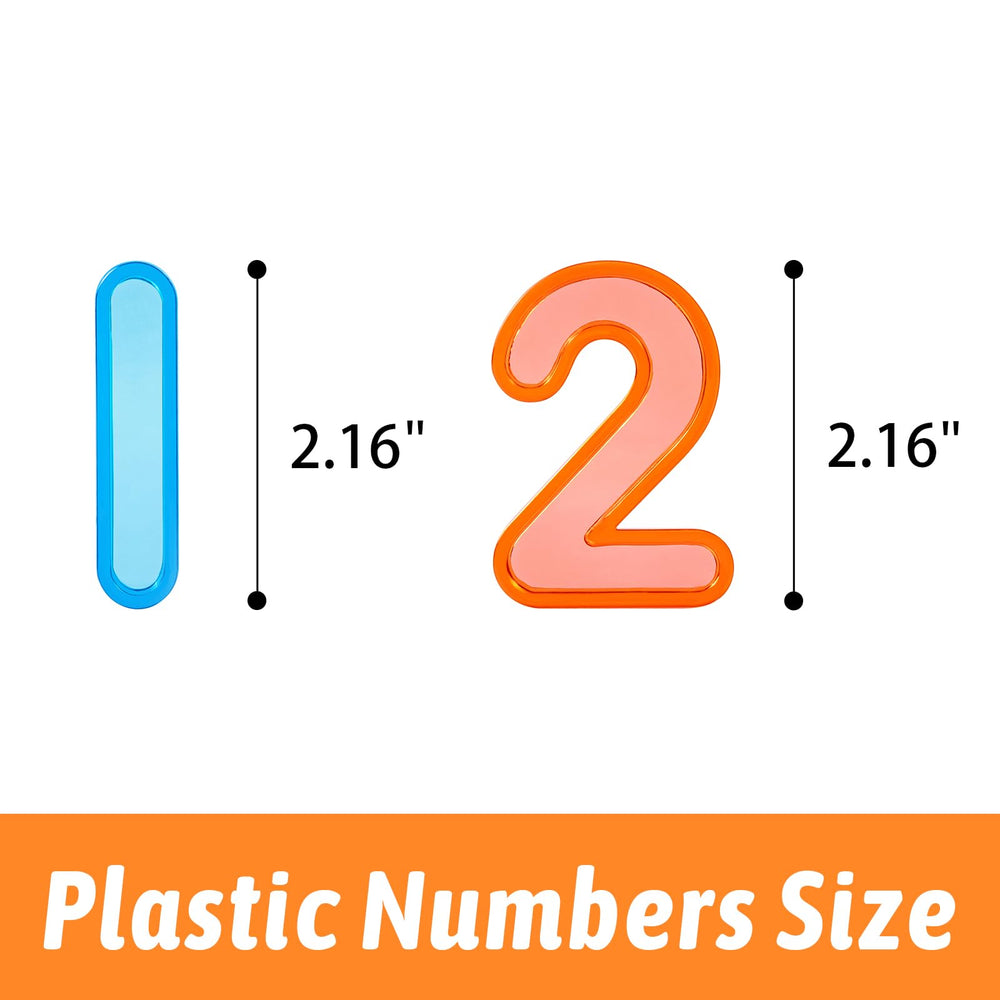 PreTrans vibrant translucent colors support color recognition during hands-on math activities.