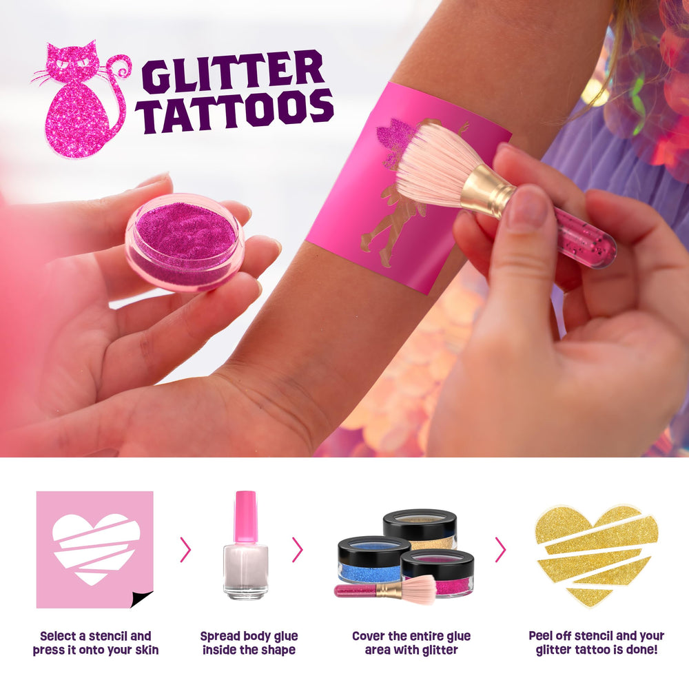 Pretty Me foil-tattoo-design metallic-strip shines brightly for dress-up play.