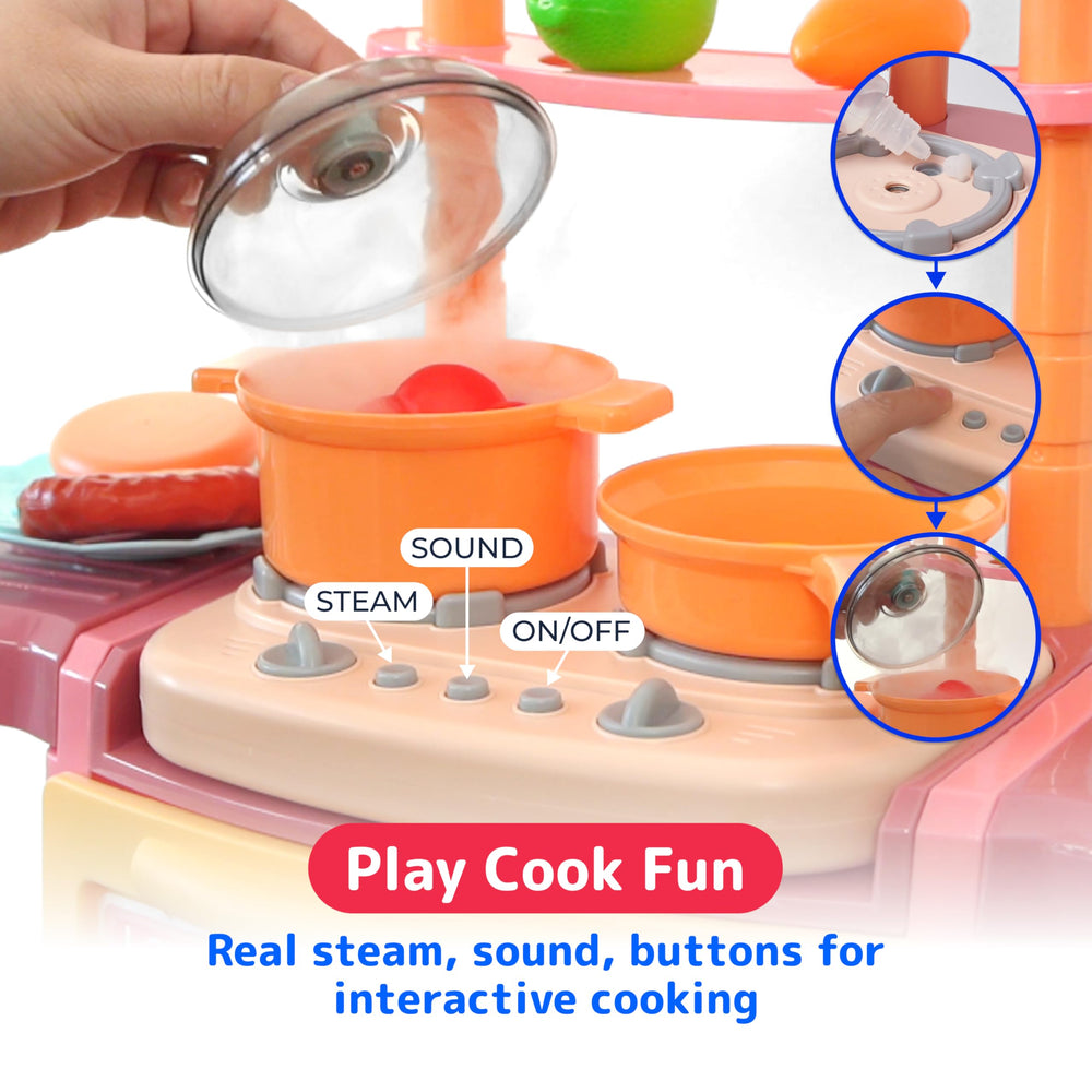 PREXTEX kitchen set is easy to clean for busy families.