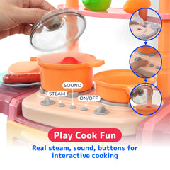 PREXTEX kitchen set is easy to clean for busy families.