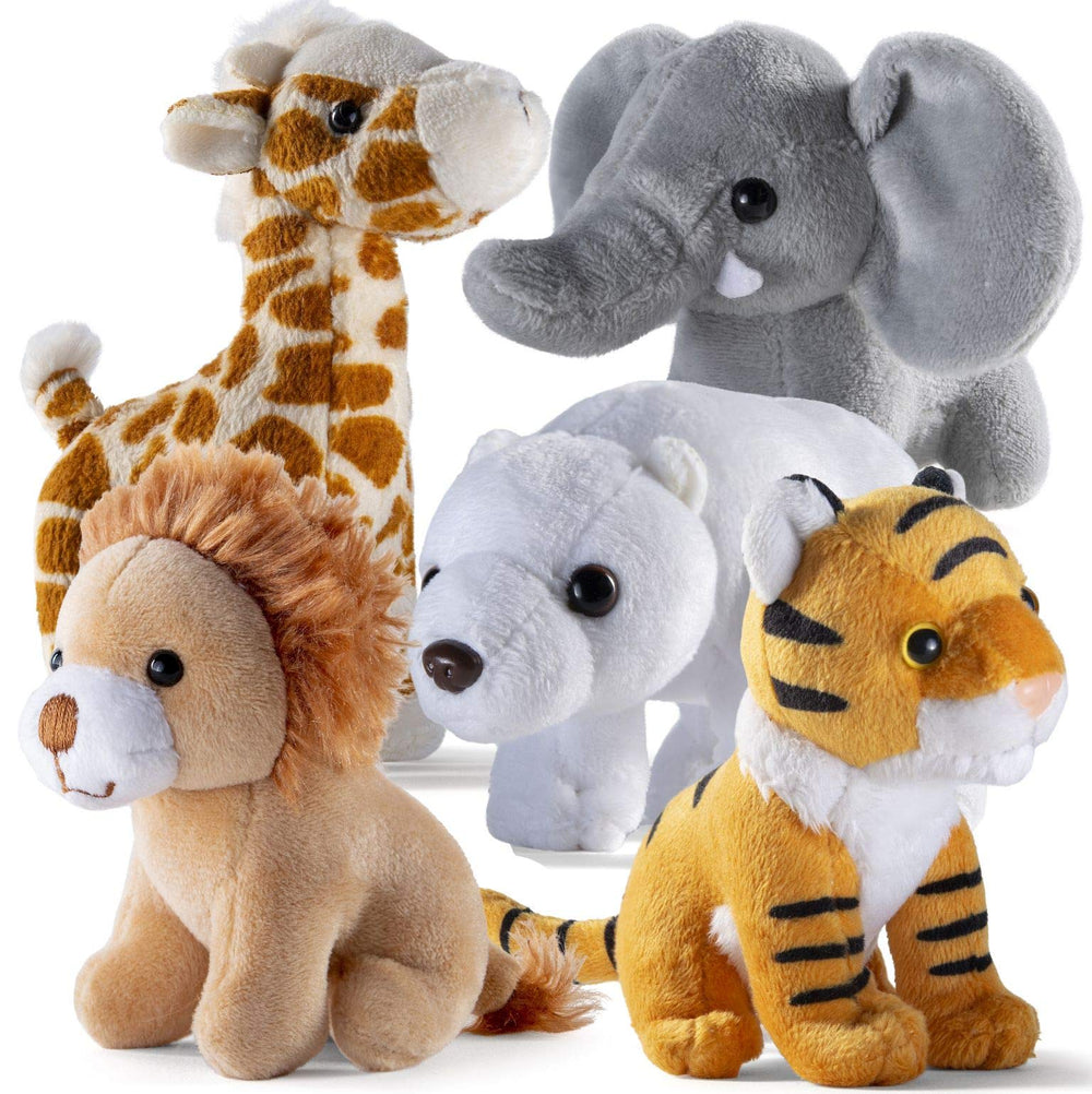 PREXTEX Safari Friends tiger plush; lifelike look with gentle, washable texture.