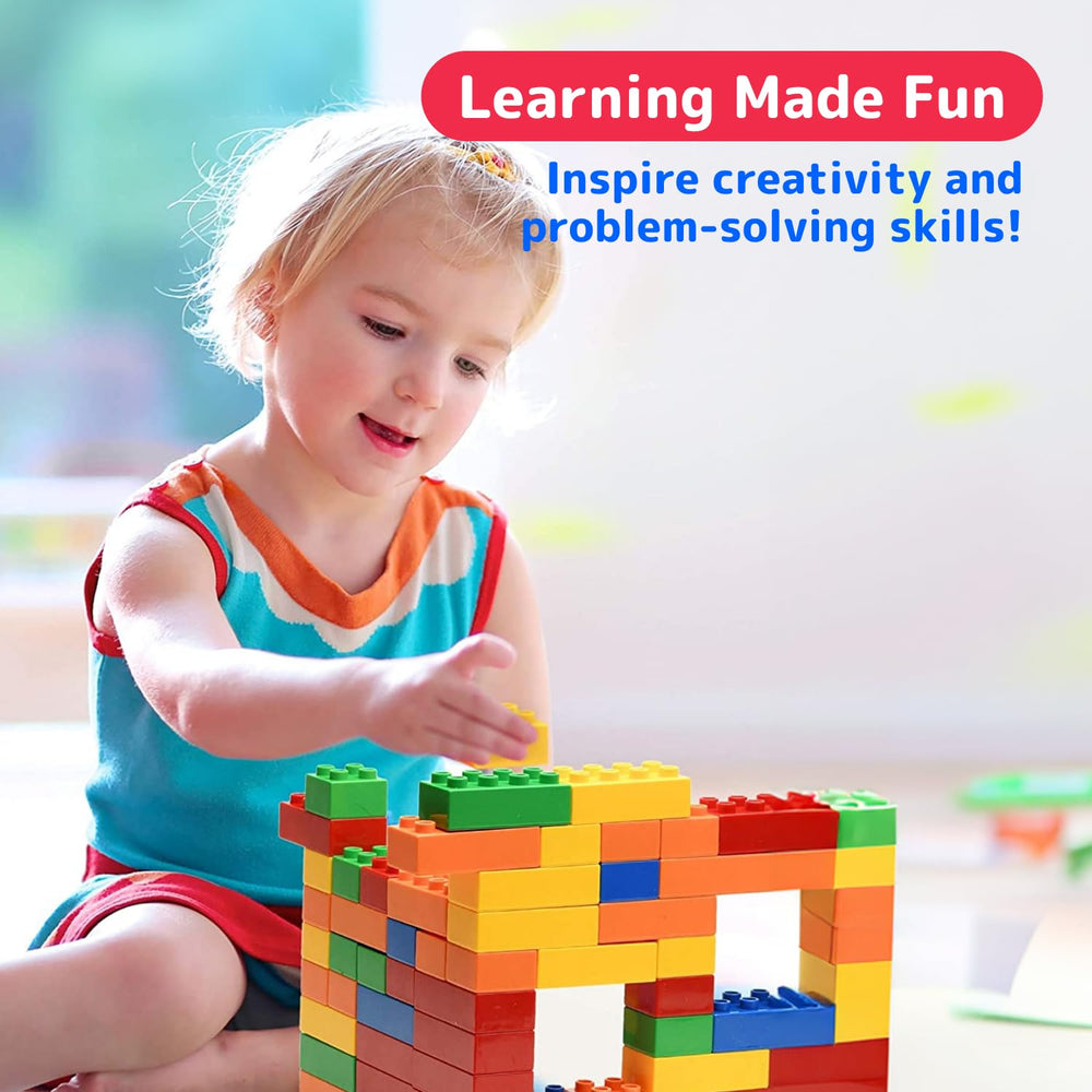 PREXTEX toddler blocks in bright colors promote color recognition during play sessions