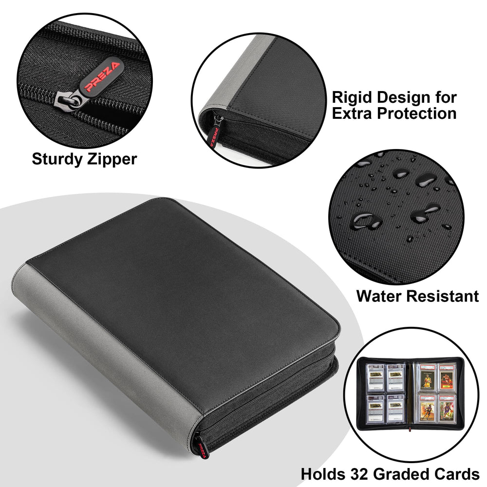Red version of PREZA slab binder adds a bold display option.