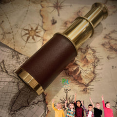 Prime NAUTICAL brass spyglass collapsed for portable travel use