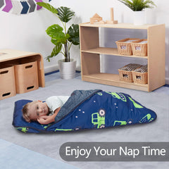 PRIMLECT excavator nap mat rolled up; portable design with handle for trips