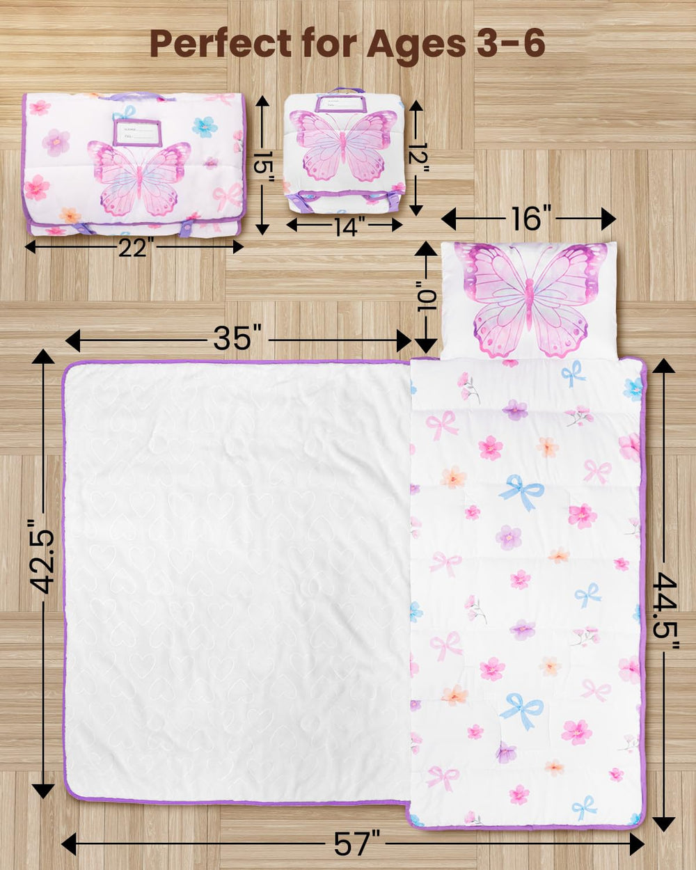 PRIMLECT nap mat 55 by 22 inches offers roomy comfort