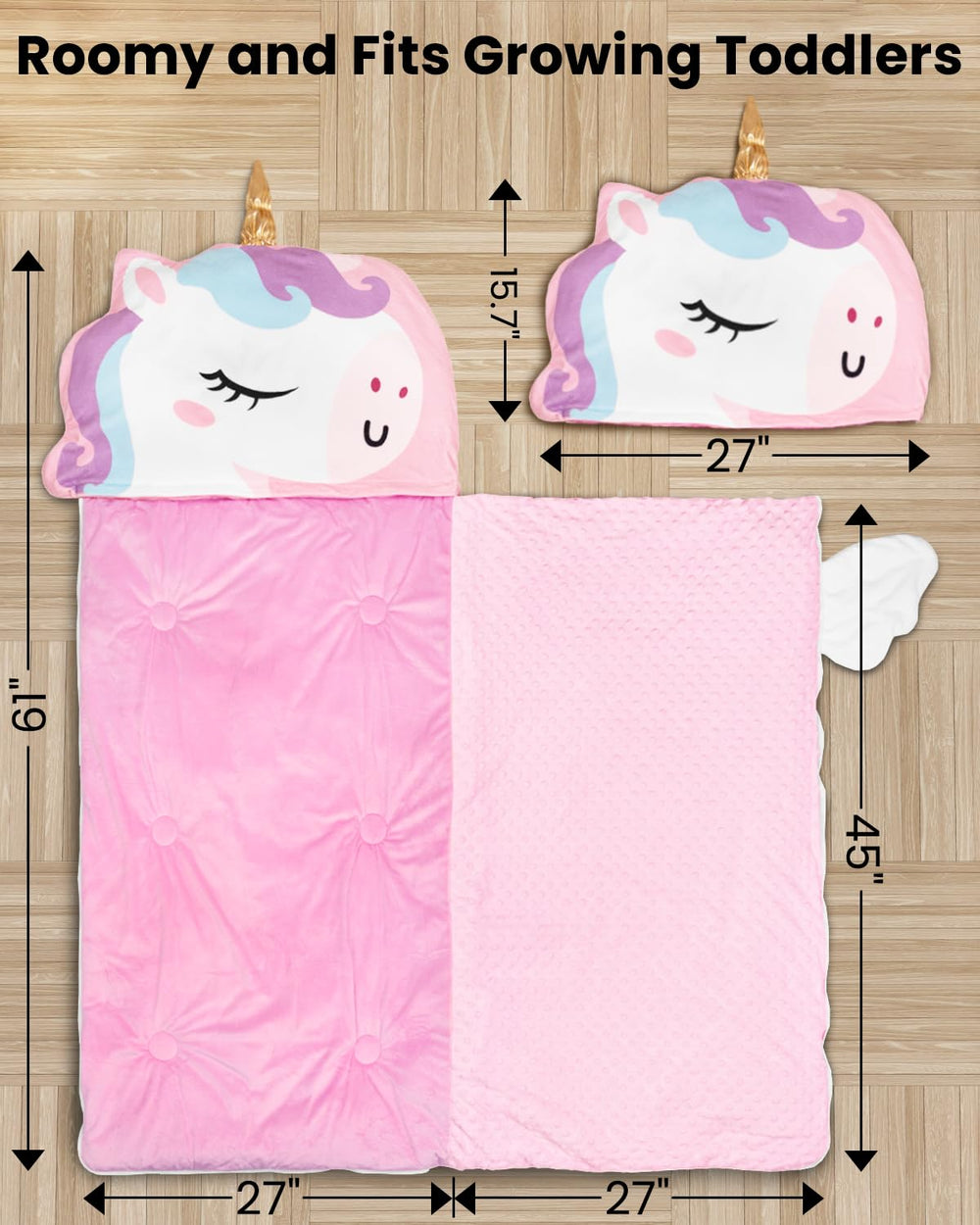 PRIMLECT nap mat 61x27 inches offers generous space to stretch.