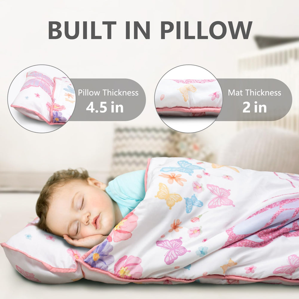 PRIMLECT all-in-one nap mat with blanket and pillow for streamlined rest time.