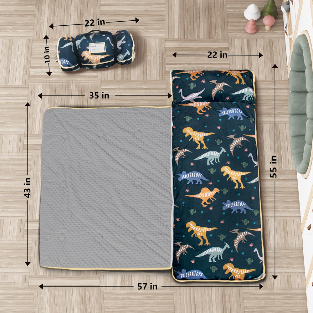 Included pillow with PRIMLECT nap mat for extra comfort during travel