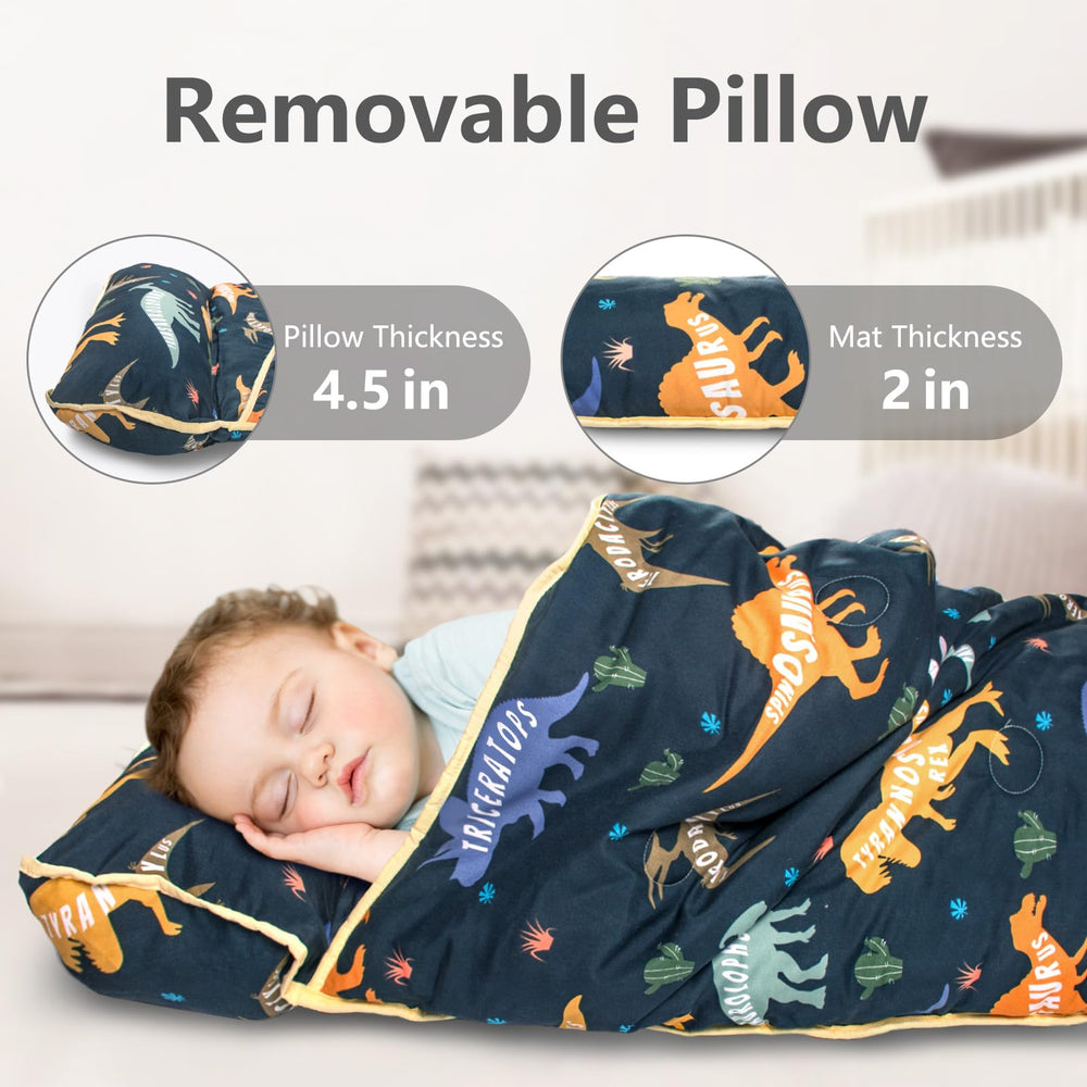 Primlect nap mat roll-up handle enables simple transport between classroom and home