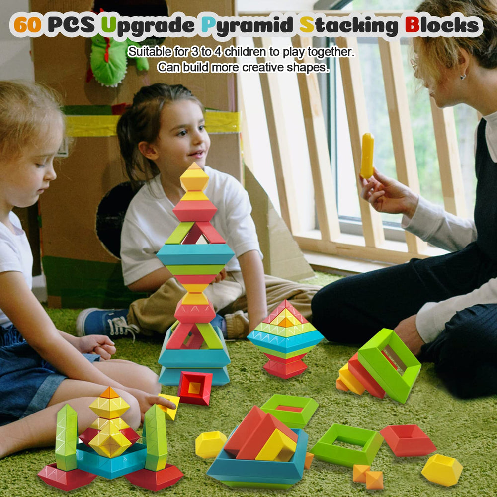 Prinlion Montessori blocks improve hand-eye coordination through varied shapes.