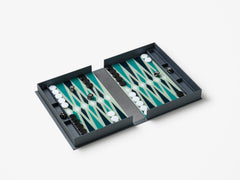 PrintWorks Classic Backgammon foldable book-style board designed for compact storage