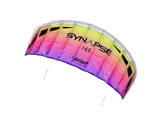 Prism Synapse 140 in flight with dual-line control for fast, precise steering