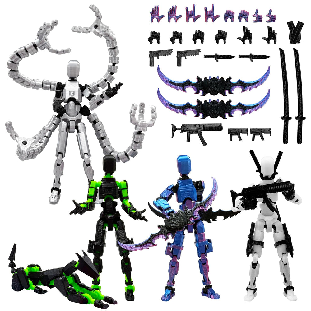 prntedtou T13 Titan figure in dynamic pose for display