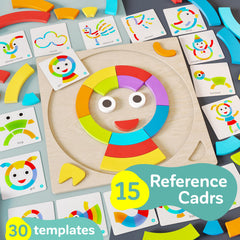 PRO100HOME varied-size semicircular blocks spark concentration and spatial thinking.