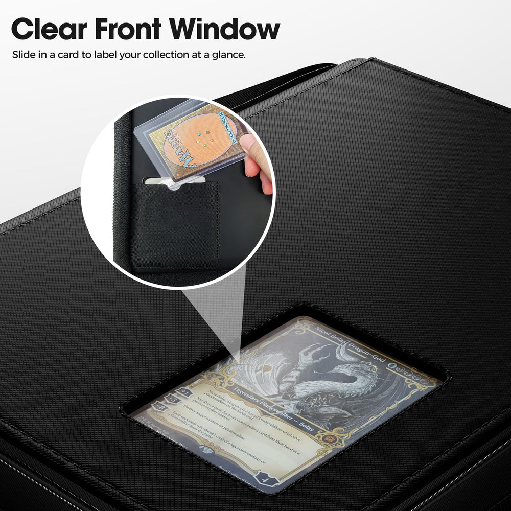 ProCase front clear window showcases your select card at a glance.