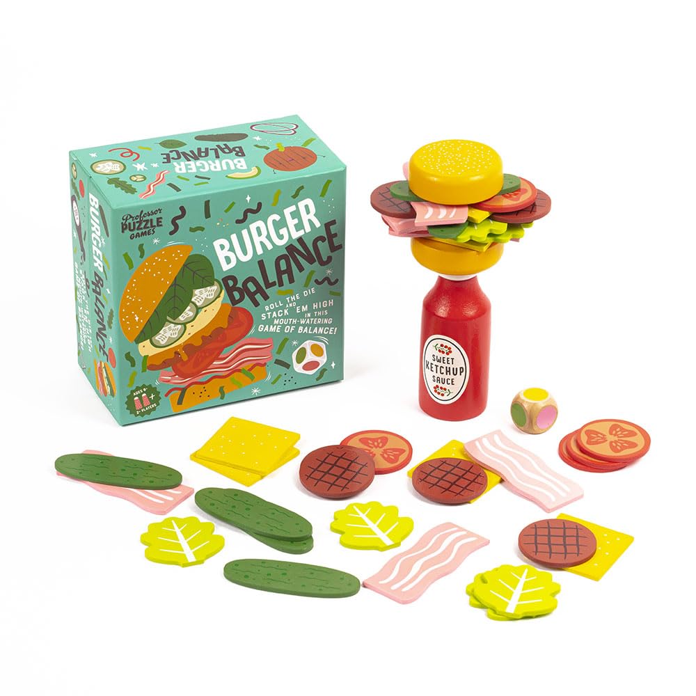 Professor PUZZLE Burger Balance instructions included for easy setup