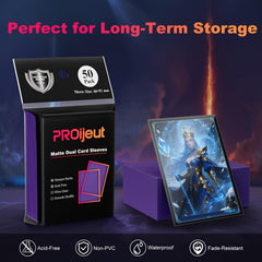 Proijeut acid-free material sleeves protect cards from wear and staining