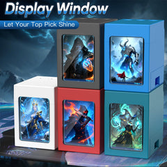 Large capacity supports 100+ double-sleeved cards and 120+ single-sleeved cards.