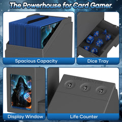 Proijeut deck box commander display showcases your top card at a glance.