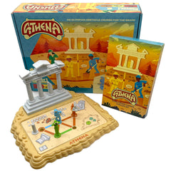 Athena colored rings and workers guiding color-matched paths