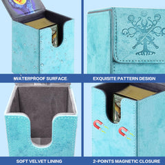 PROMAXIBINDER deck box interior microfiber lining cushions standard cards.