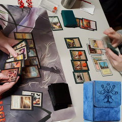 PROMAXIBINDER MTG Commander Deck Box Navy Blue-Tree design complements collection.