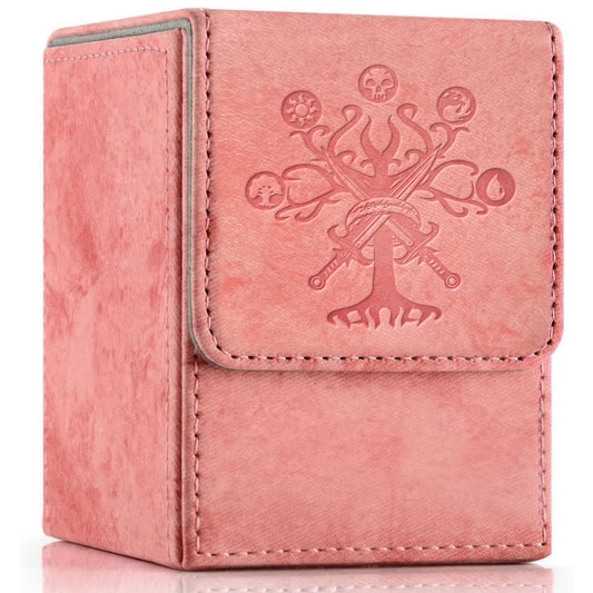 Promaxibinder MTG deck box pink tree exterior showcases premium PU leather protection