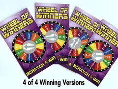 PROMO PRINTING GROUP winner cards in a separate zip bag for easy prize setup