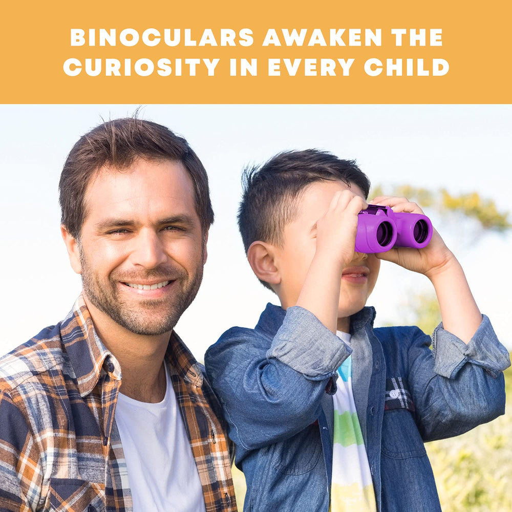 Promora neck strap secures binoculars during active play