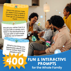 Prompta cards showcase imaginative prompts, sparking creative conversations for kids.