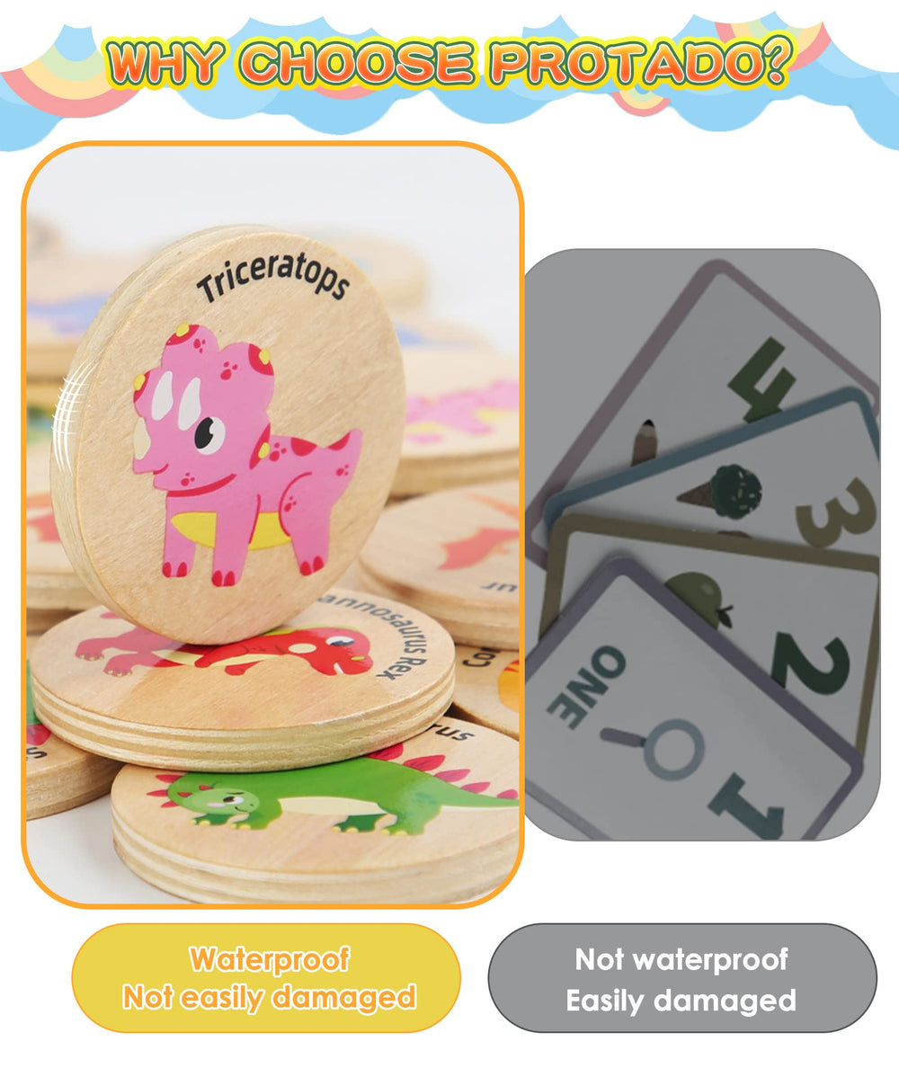Protado safe durable wooden cards are waterproof and scratch-resistant.